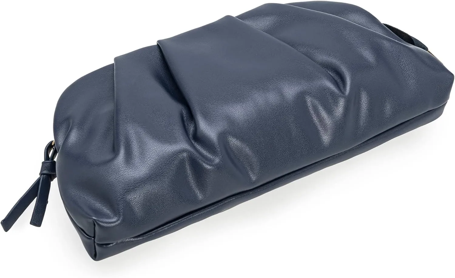 CHARMING TAILOR Chic Soft Vegan Leather Clutch Bag Dressy Pleated PU Evening Purse for Women