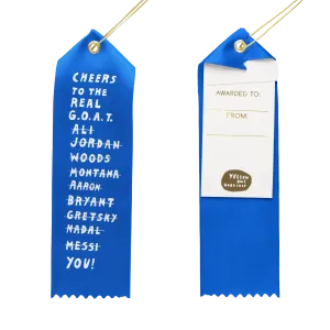 Cheers G.O.A.T. - Award Ribbon Card