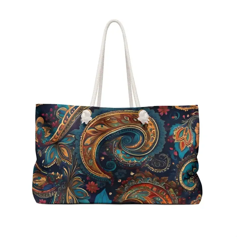 Chic Paisley Pattern Weekender Bag for Trendy Fashion