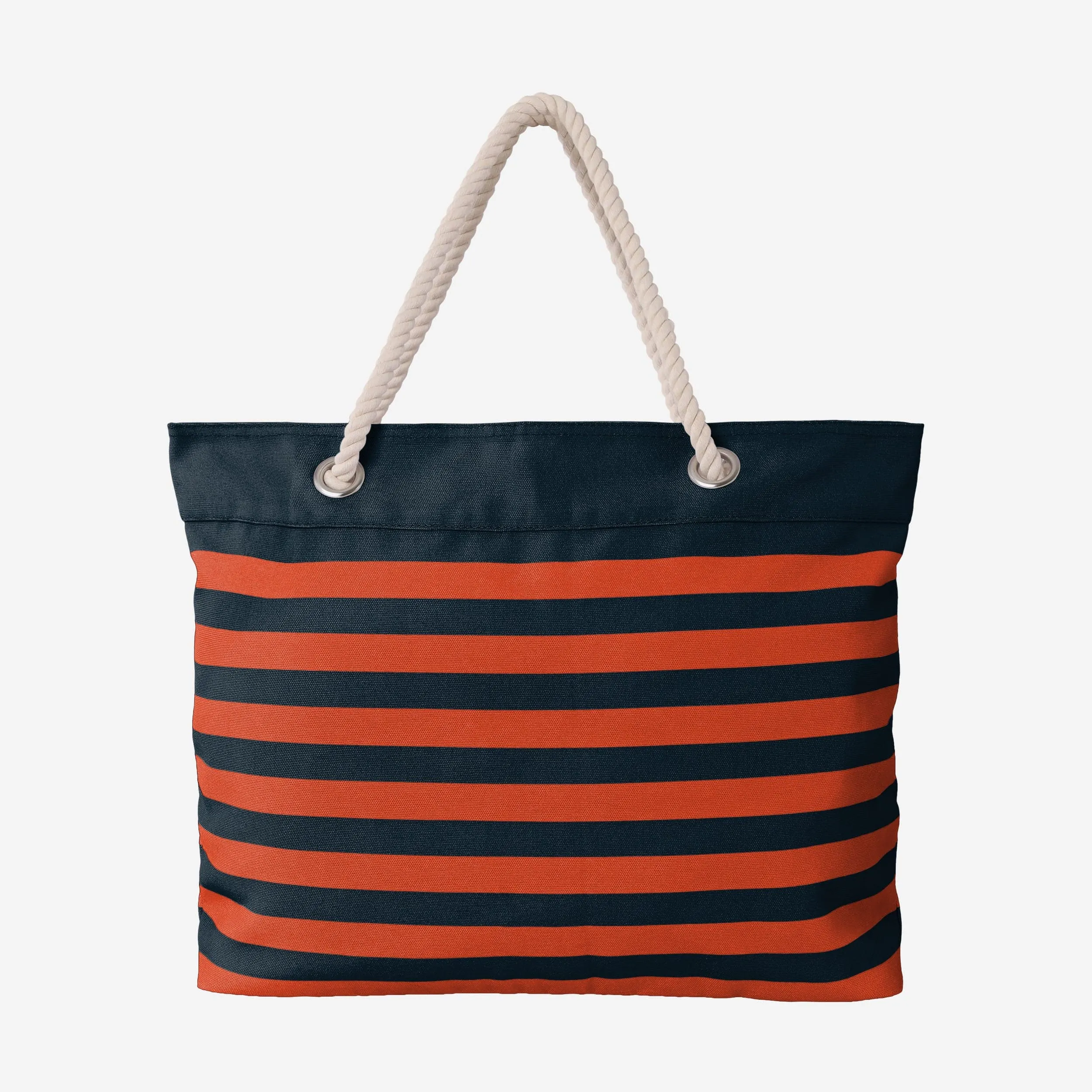 Chicago Bears Nautical Stripe Tote Bag