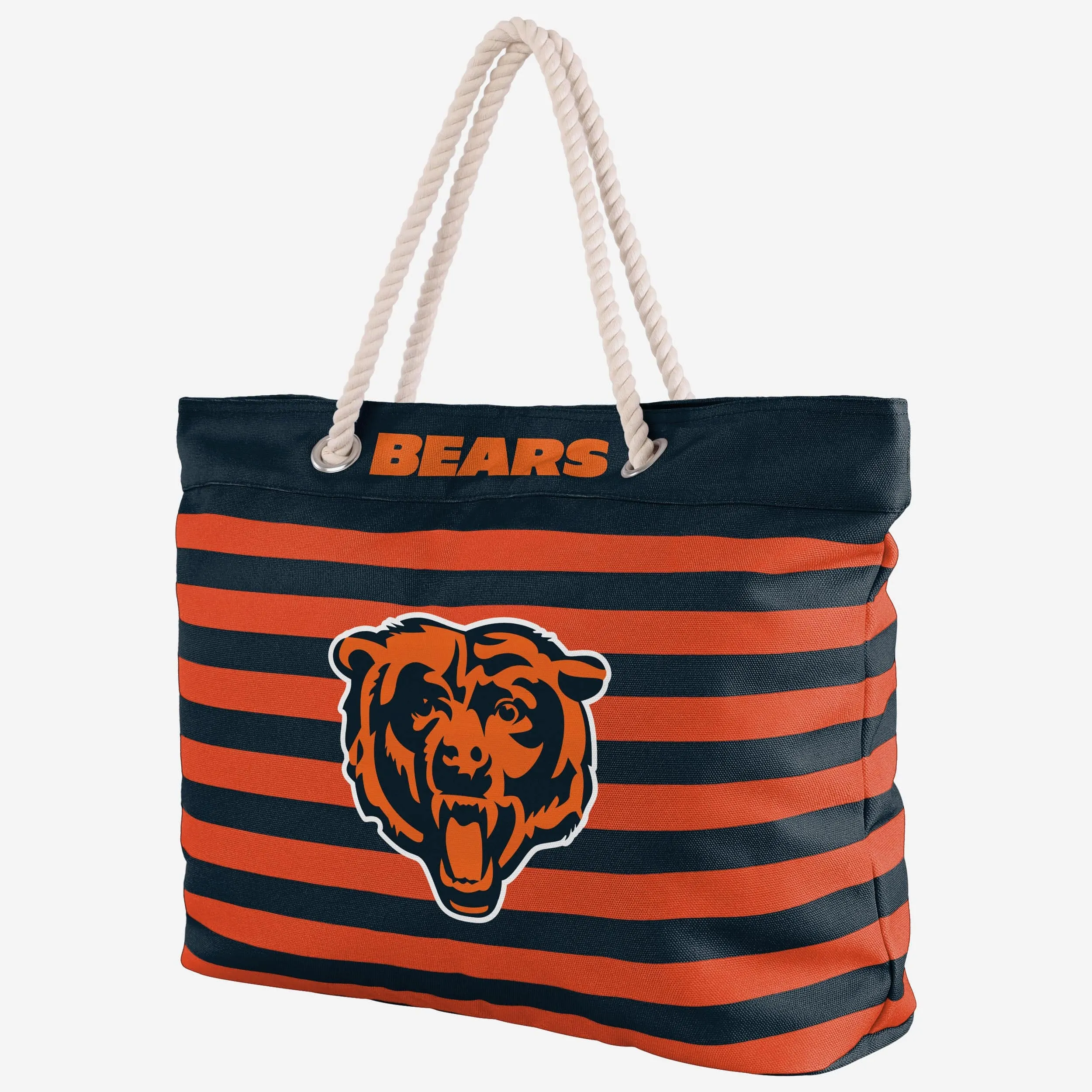 Chicago Bears Nautical Stripe Tote Bag
