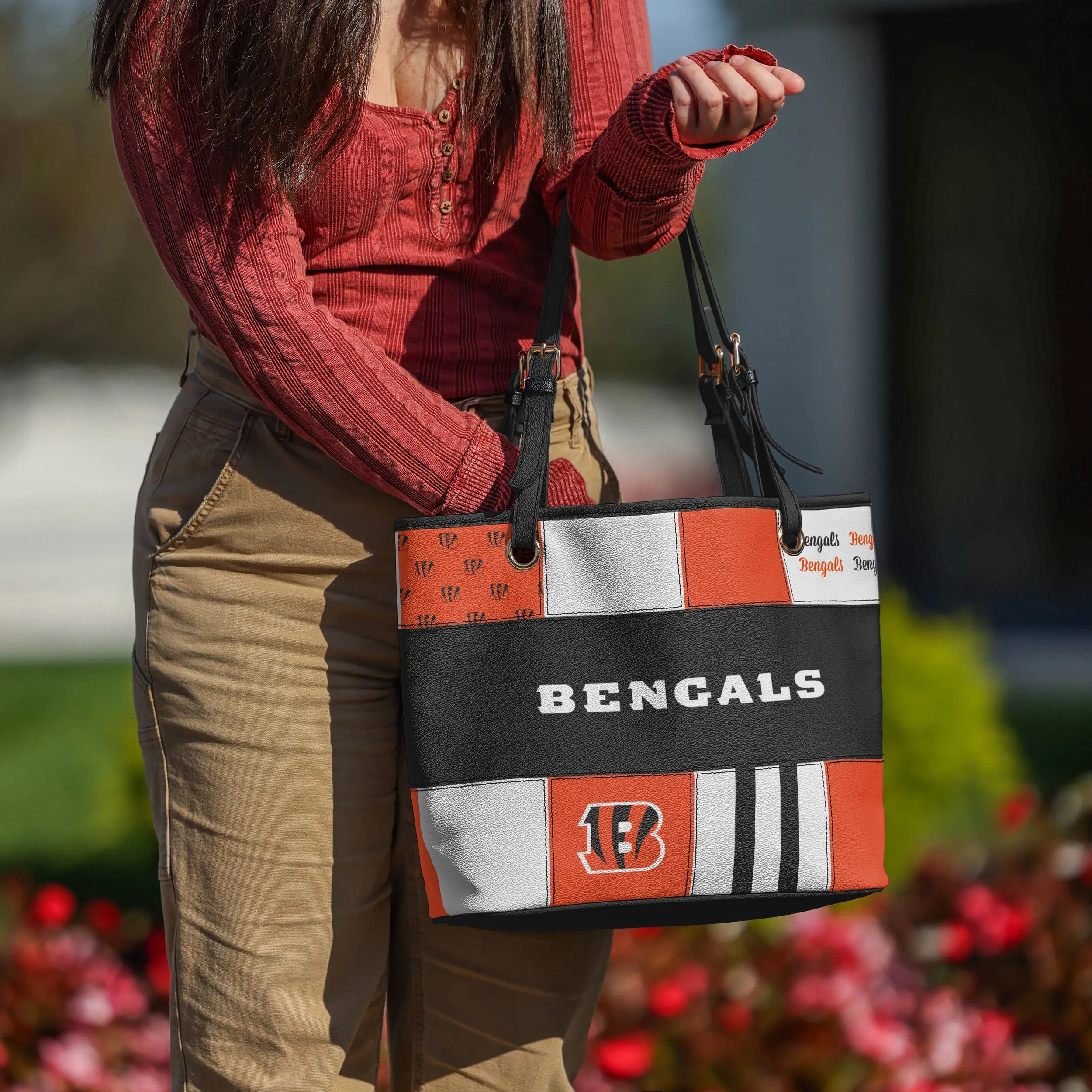 Cincinnati Bengals Printed Collage Tote