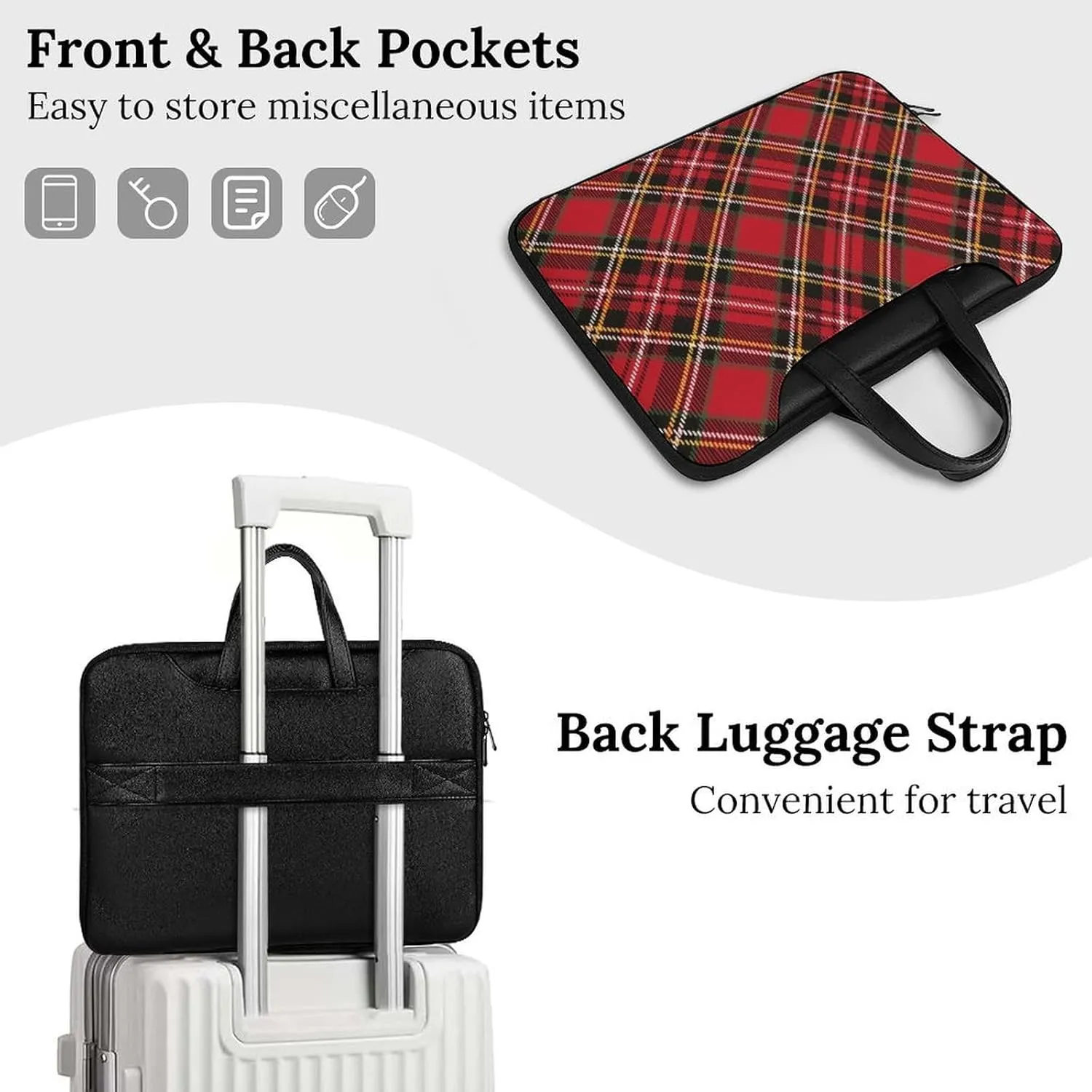 Clan MacArthur Arthur Handheld Single Shoulder Crossbody Laptop Bag Unisex