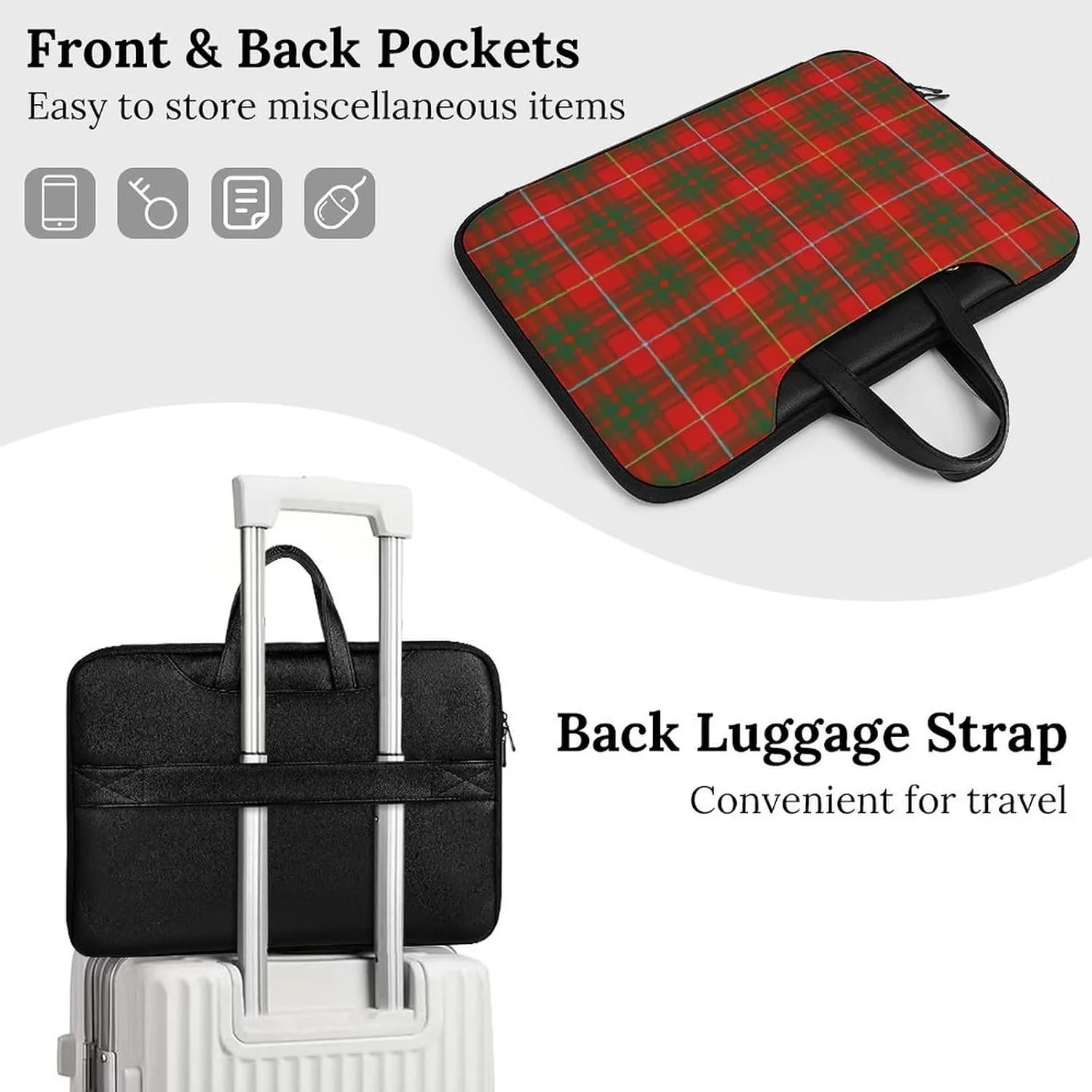 Clan MacArthur Arthur Handheld Single Shoulder Crossbody Laptop Bag Unisex