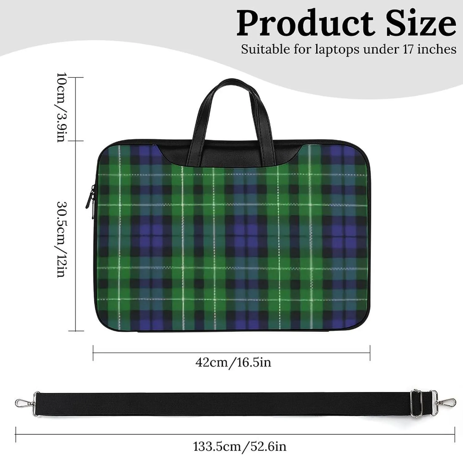 Clan MacArthur Arthur Handheld Single Shoulder Crossbody Laptop Bag Unisex
