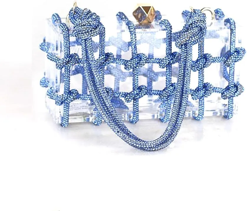 Clear Acrylic Bag Rhinestone Acrylic Clutch Crystal Evening Purses for Women Glitter Handbag for Wedding Cocktail Party Prom