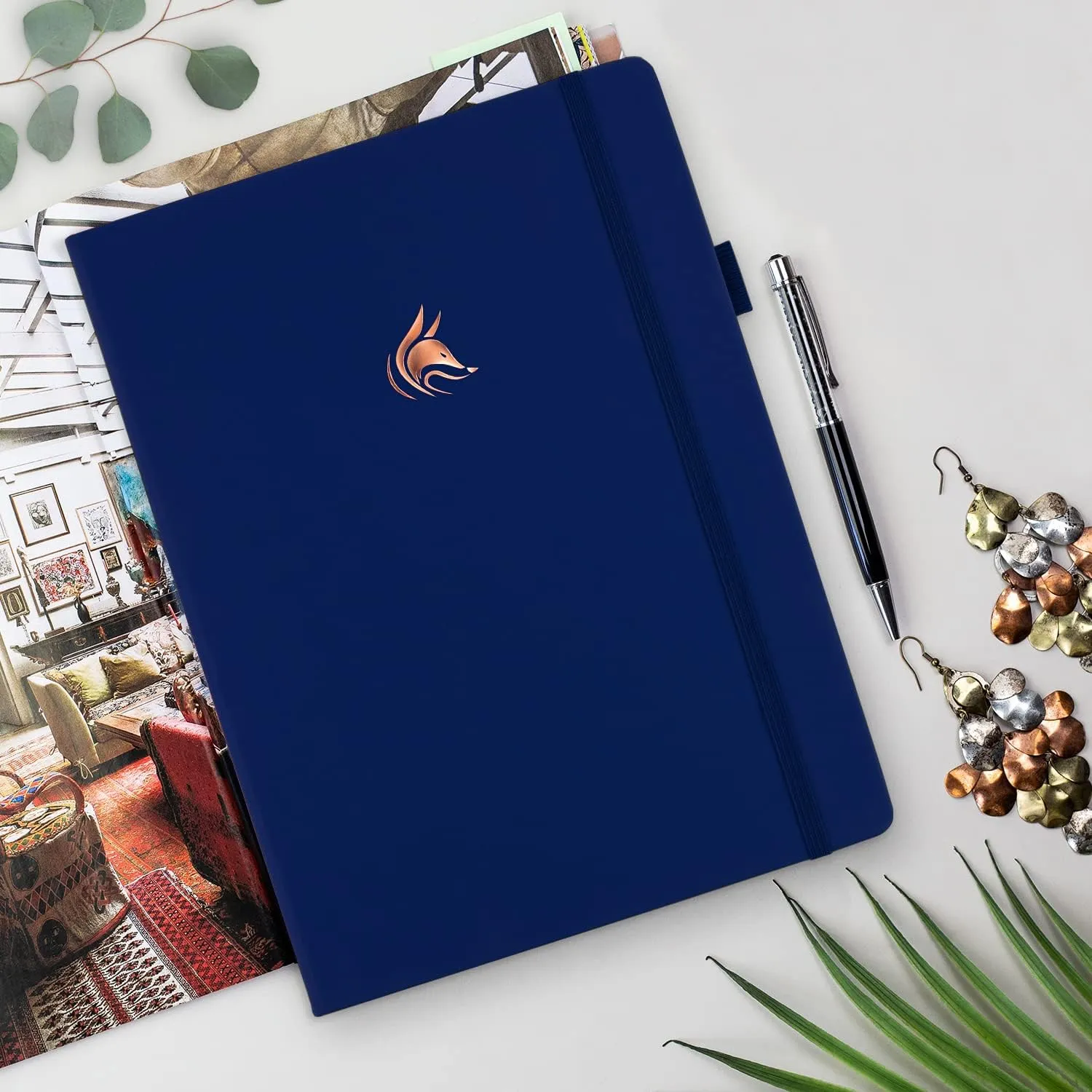 Clever Fox Planner Pro Premium – Luxurious Weekly & Monthly Planner with Budget Organizer for Productivity & Goals, Undated, A4 (Navy Blue)