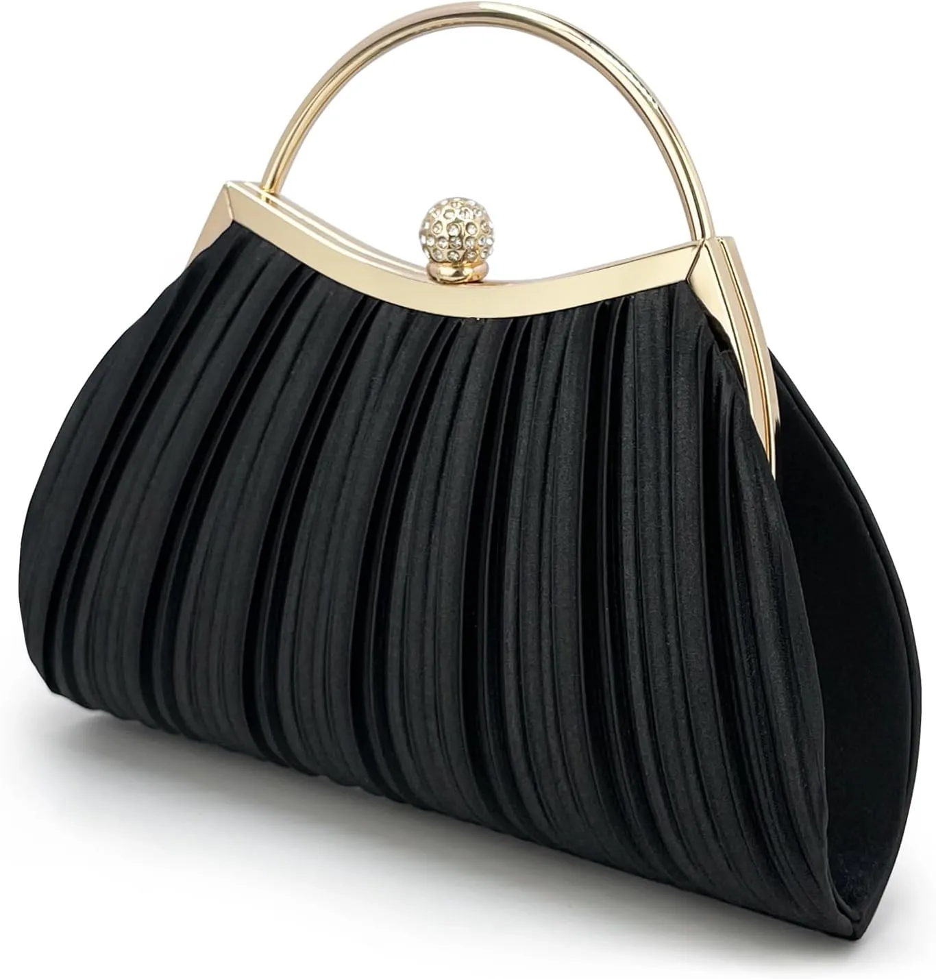 Clutch Purses for Women Evening Bags With Detachable Chain Strap for Cocktail Party Wedding with Pleated
