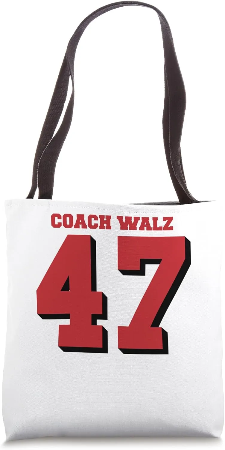 Coach Harris Walz 2024 Kamala Harris Waltz Football Style Tote Bag