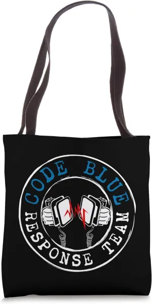 Code Blue Response Team Cardiac Defibrillation Heart Team Tote Bag
