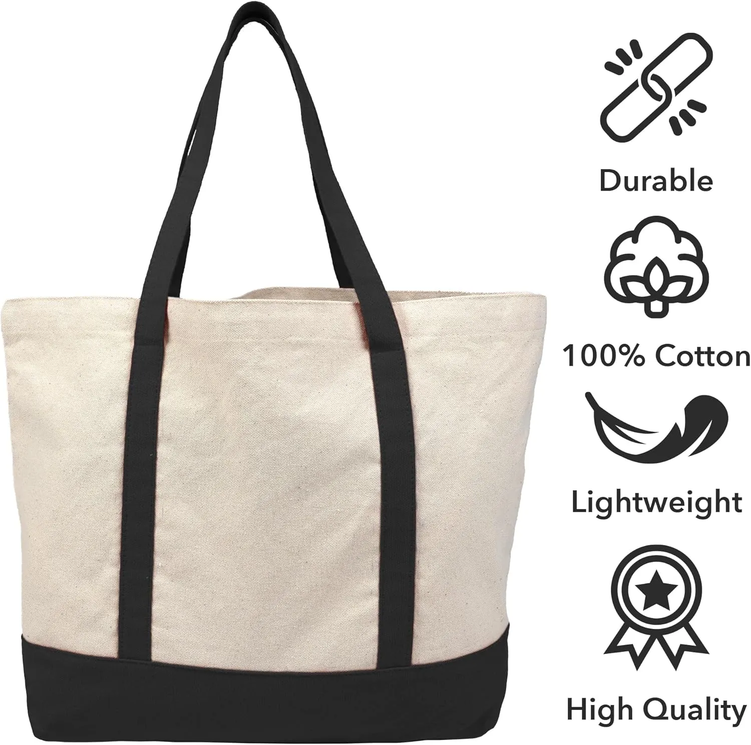 Collegiate Arched School Name Canvas Tote Bag With External Pocket, Reusable Shoulder Bag for Shopping, Beach