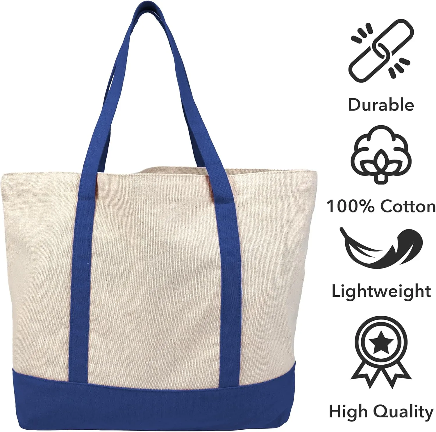 Collegiate Established Date Canvas Tote Bag With External Pocket, Reusable Shoulder Bag for Shopping, Beach
