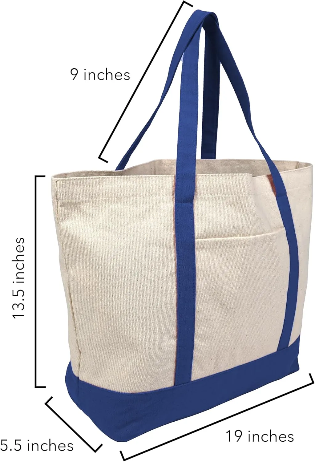 Collegiate Established Date Canvas Tote Bag With External Pocket, Reusable Shoulder Bag for Shopping, Beach