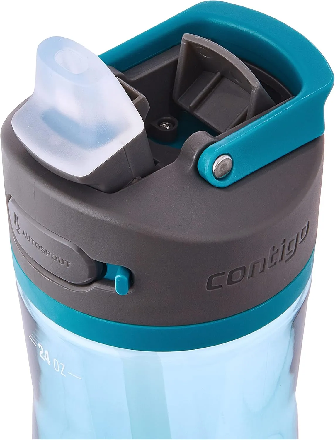 Contigo Ashland 2.0 Leak-Proof Water Bottle with Lid Lock and Angled Straw Dishwasher Safe Interchangeable Lid Pack of 2 24oz Juniper/Sake