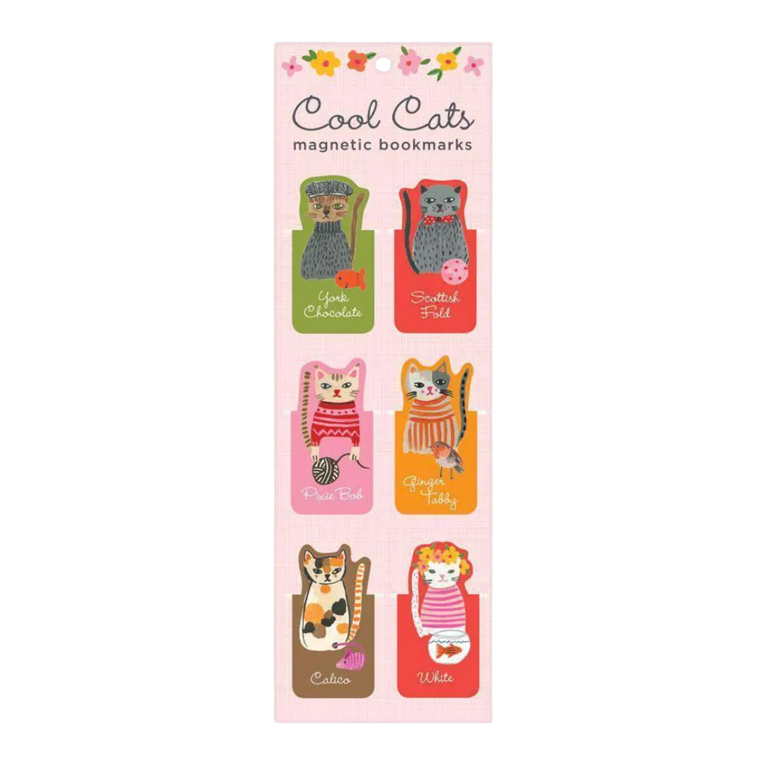 Cool Cats Magnetic Bookmarks
