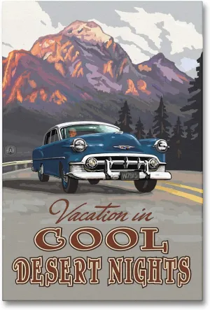 Cool Desert Nights Washington Road Trip Mountains Giclee Archival Canvas Print Wall Art Décor for Home & Office from Travel Artwork by Artist Paul A. Lanquist 12" x 18"