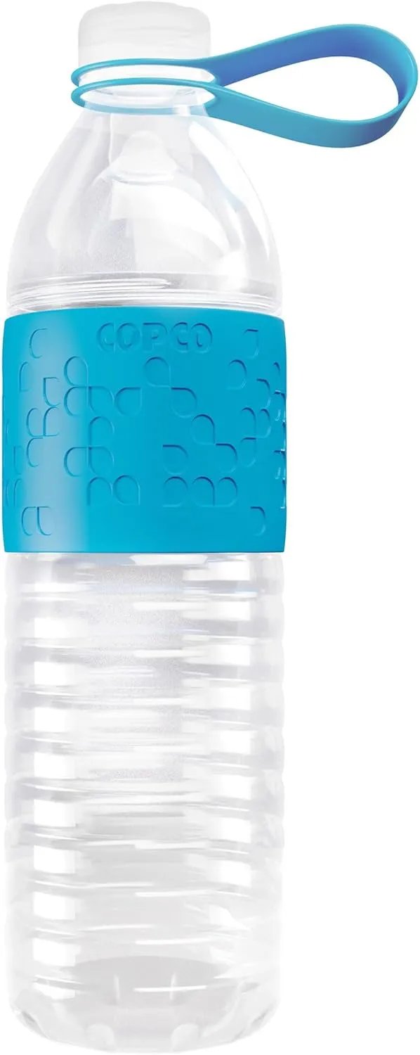 Copco Hydra 20 oz Tritan Water Bottle with Spill Resistant Lid & Non-Slip Sleeve - BPA-Free, Dishwasher Safe, Fits in Cup Holders, Great for Gym, Travel, Office - Durable & Lightweight (Blue)
