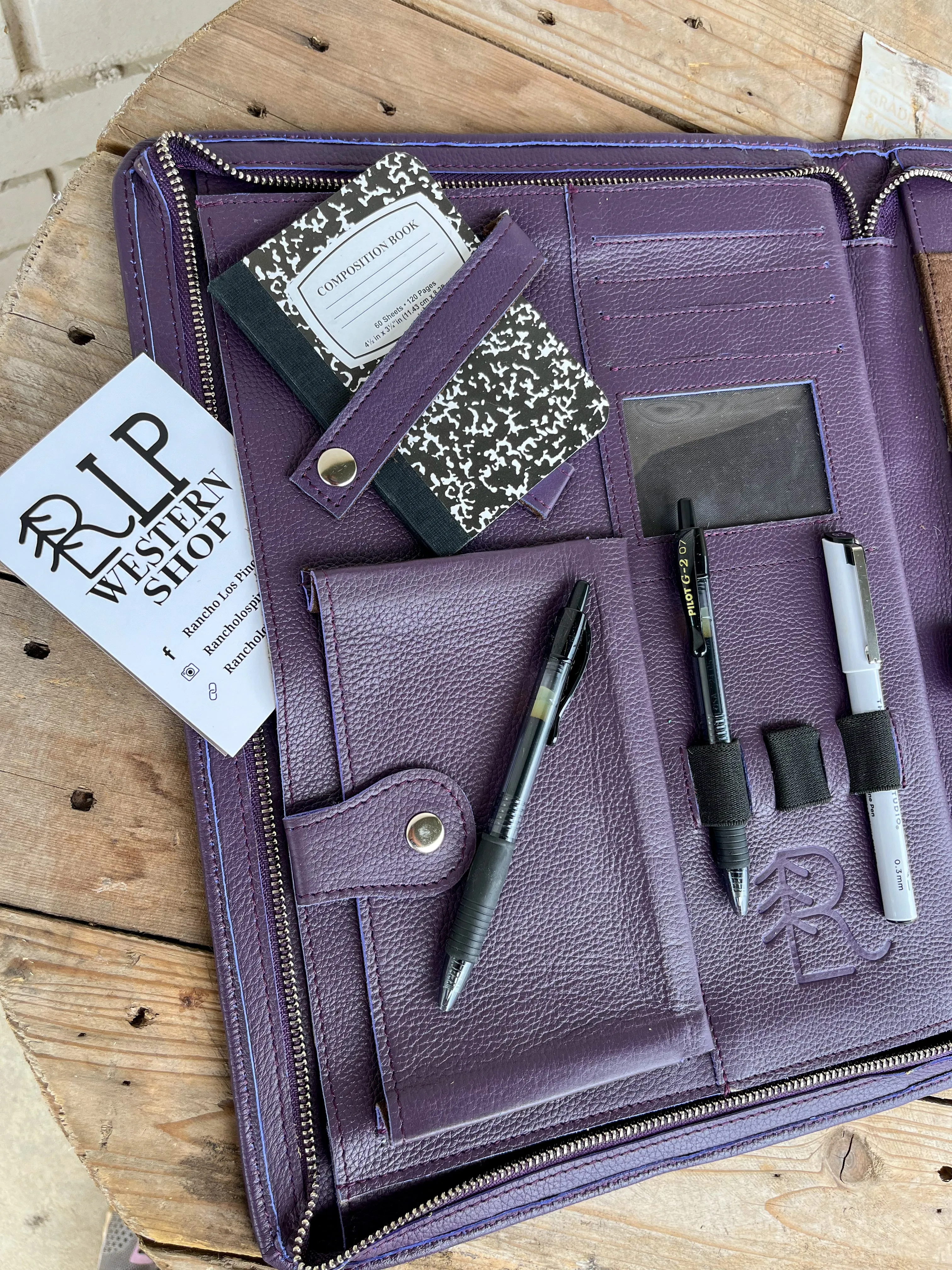 Cowhide   Purple Leather Planner (3)