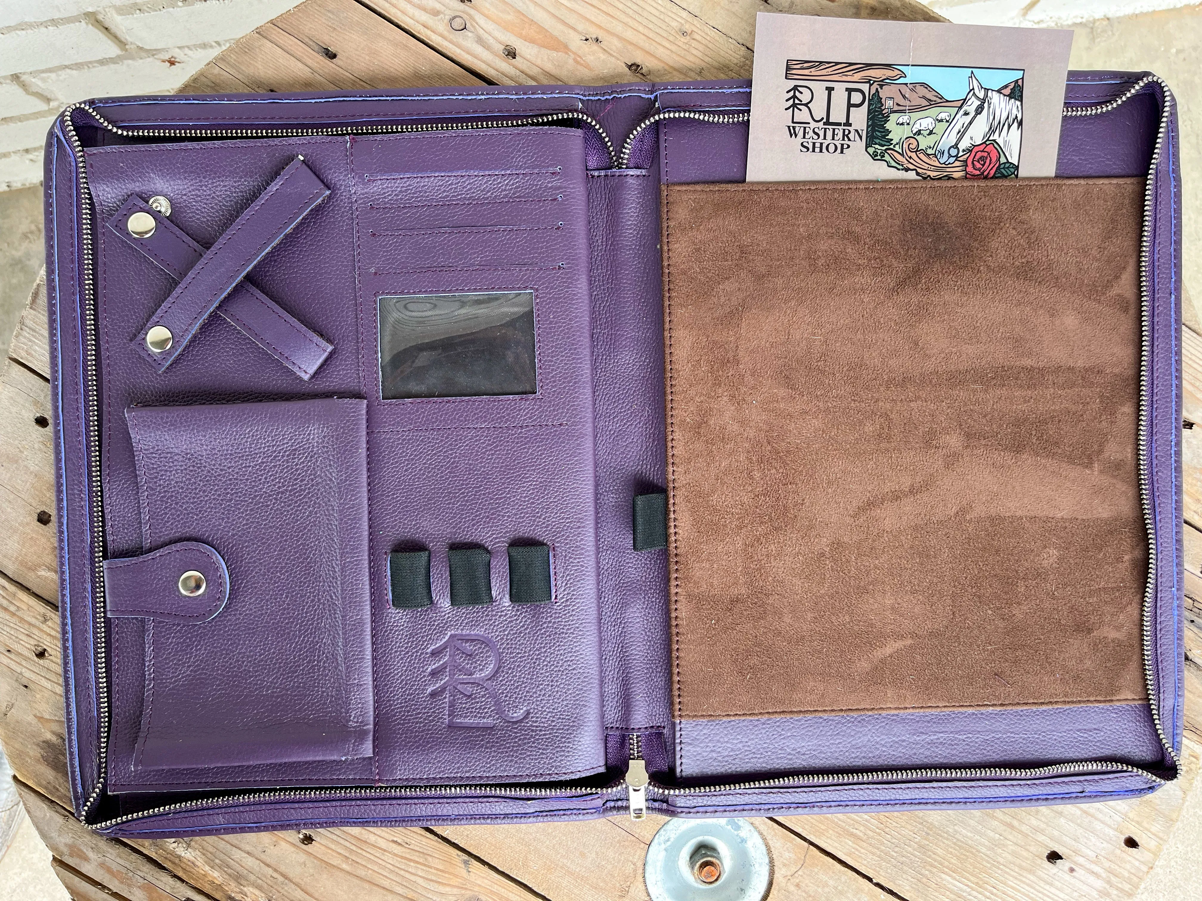 Cowhide   Purple Leather Planner (3)
