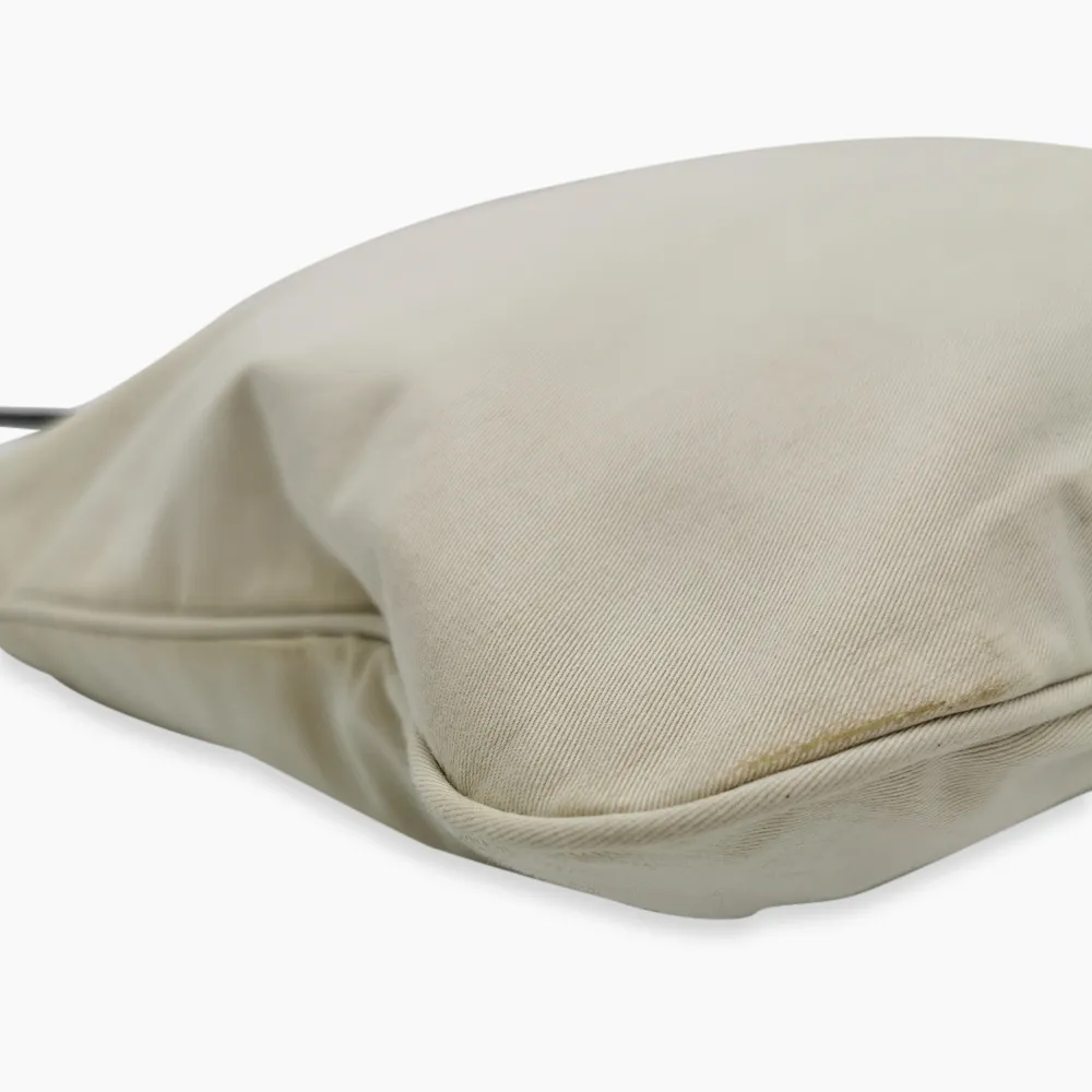 cream canvas skuldertaske