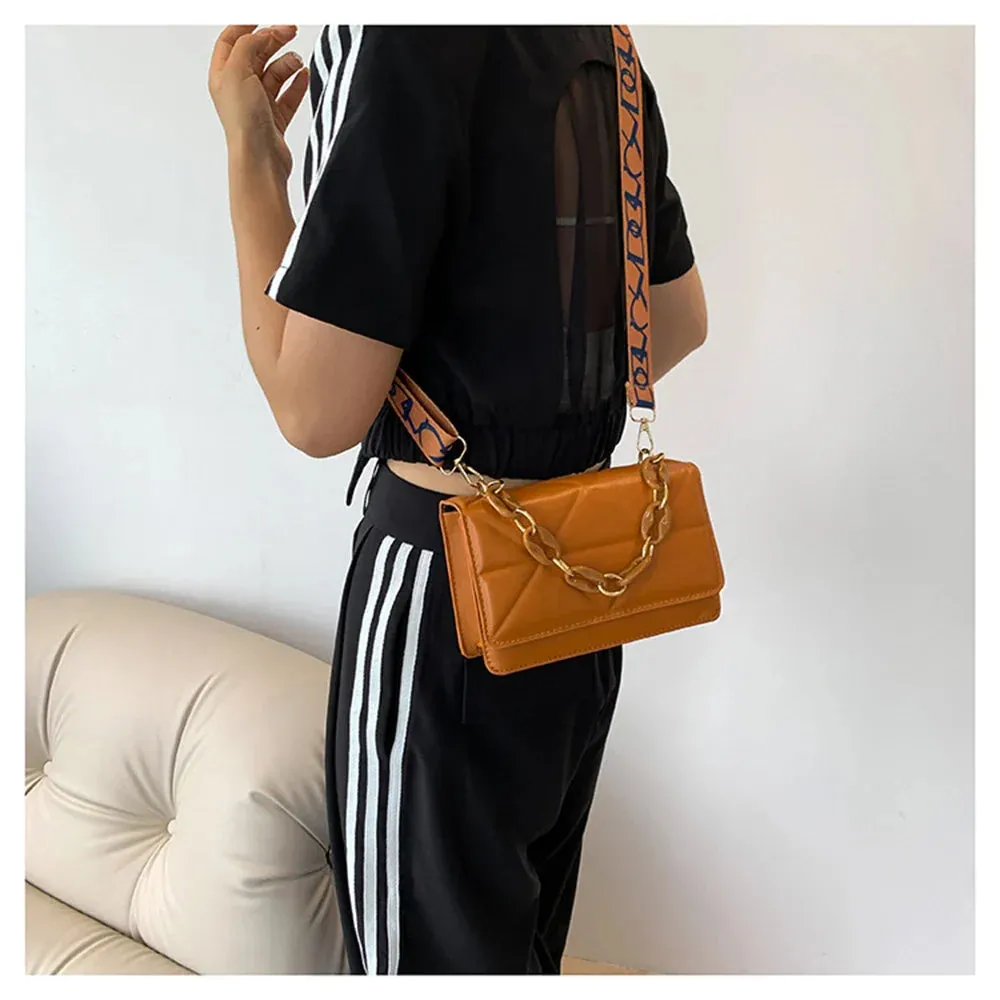 Crossbody Bags Adjustable Shoulder Straps Shopper Clutch Purses New Stone Pattern Square Handbags For Winter