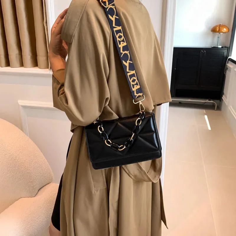 Crossbody Bags Adjustable Shoulder Straps Shopper Clutch Purses New Stone Pattern Square Handbags For Winter