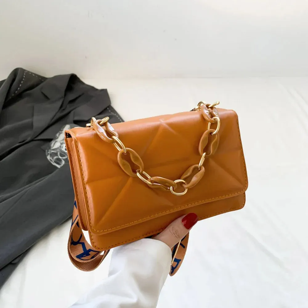 Crossbody Bags Adjustable Shoulder Straps Shopper Clutch Purses New Stone Pattern Square Handbags For Winter