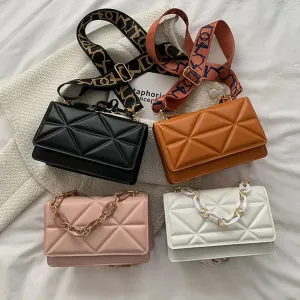 Crossbody Bags Adjustable Shoulder Straps Shopper Clutch Purses New Stone Pattern Square Handbags For Winter