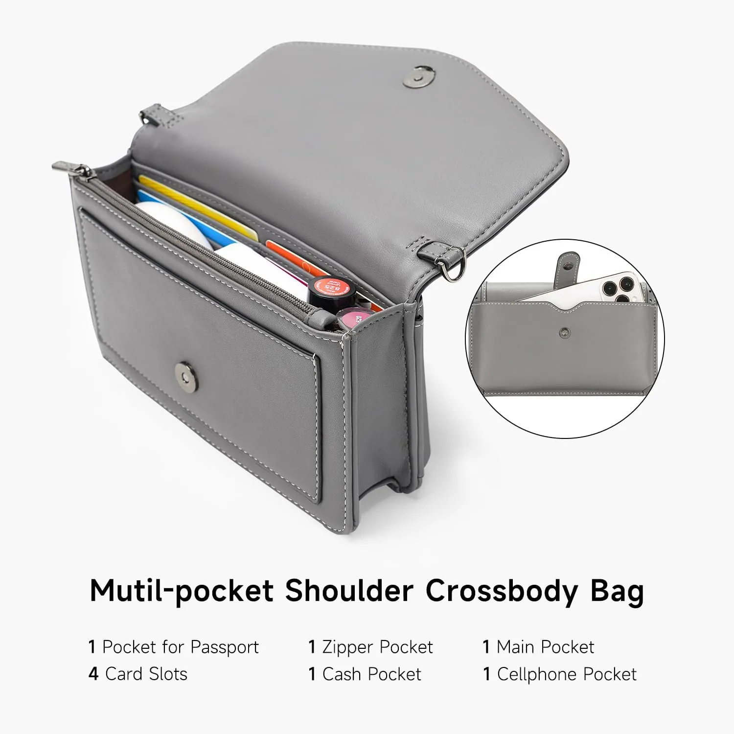 Crossbody Bags for Women Vegan Leather Purses Small Shoulder Handbags