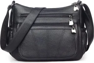 Crossbody Purse for Women Ladies Soft PU Leather Shoulder Bag Medium Roomy Handbag Fashion Tote Top Handle Satchel