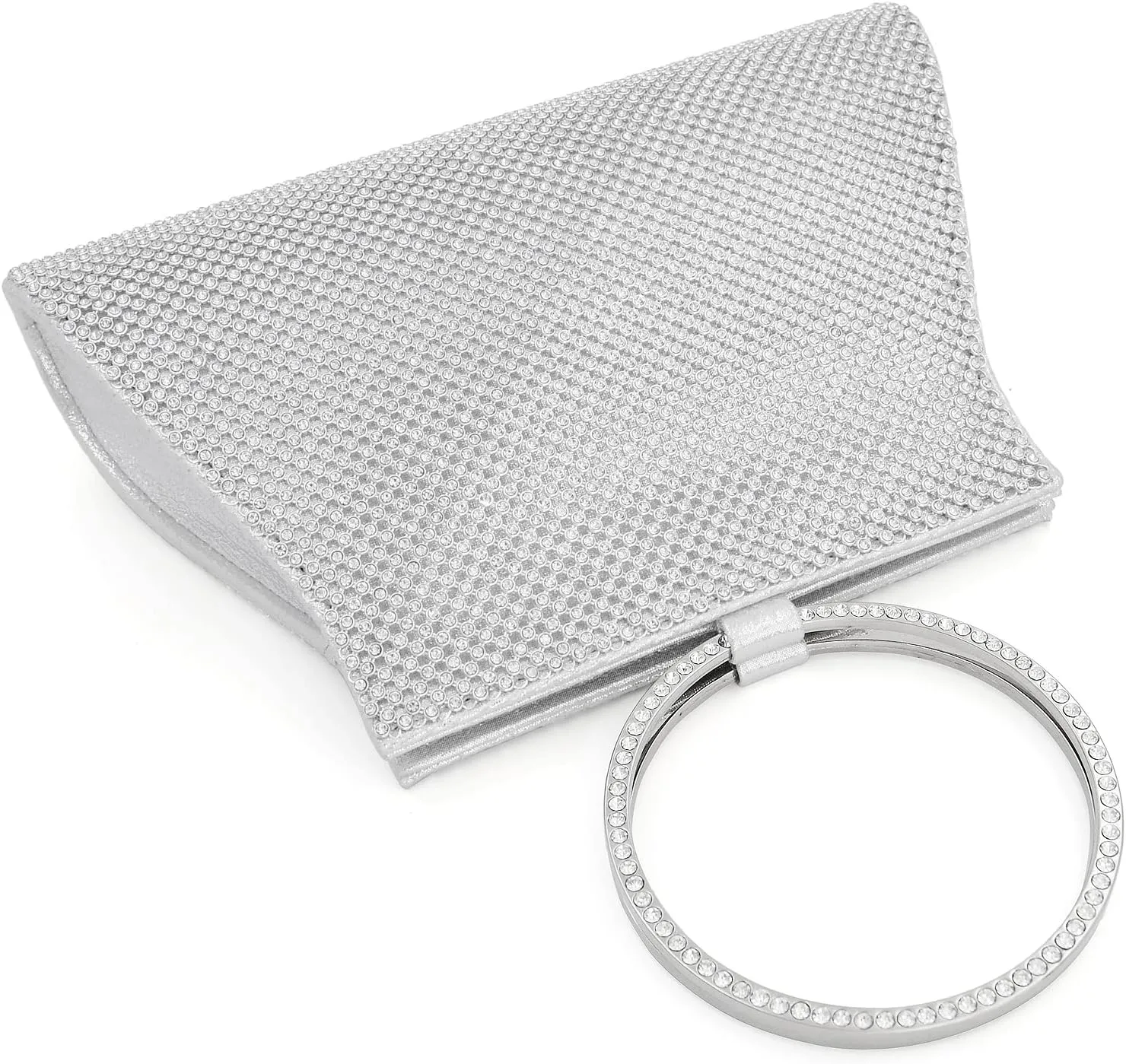 Crystal Clutch Purses Bride and Bridesmaid Handbag Elegant Wristlet Evening Bag for Women