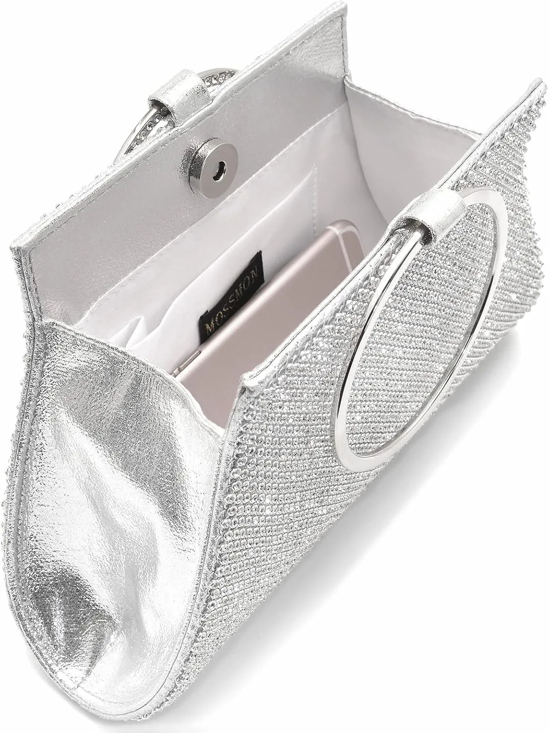 Crystal Clutch Purses Bride and Bridesmaid Handbag Elegant Wristlet Evening Bag for Women