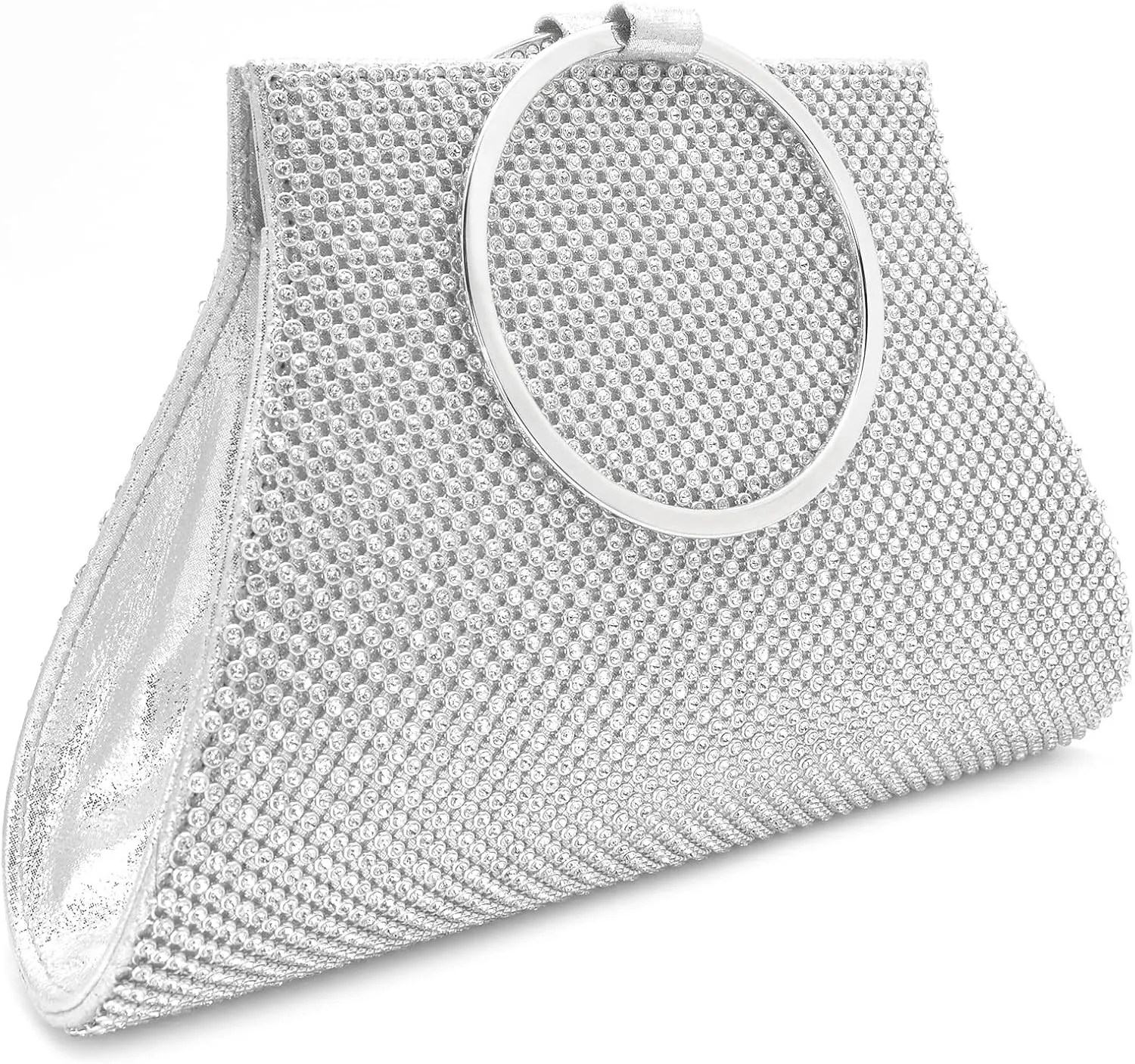 Crystal Clutch Purses Bride and Bridesmaid Handbag Elegant Wristlet Evening Bag for Women