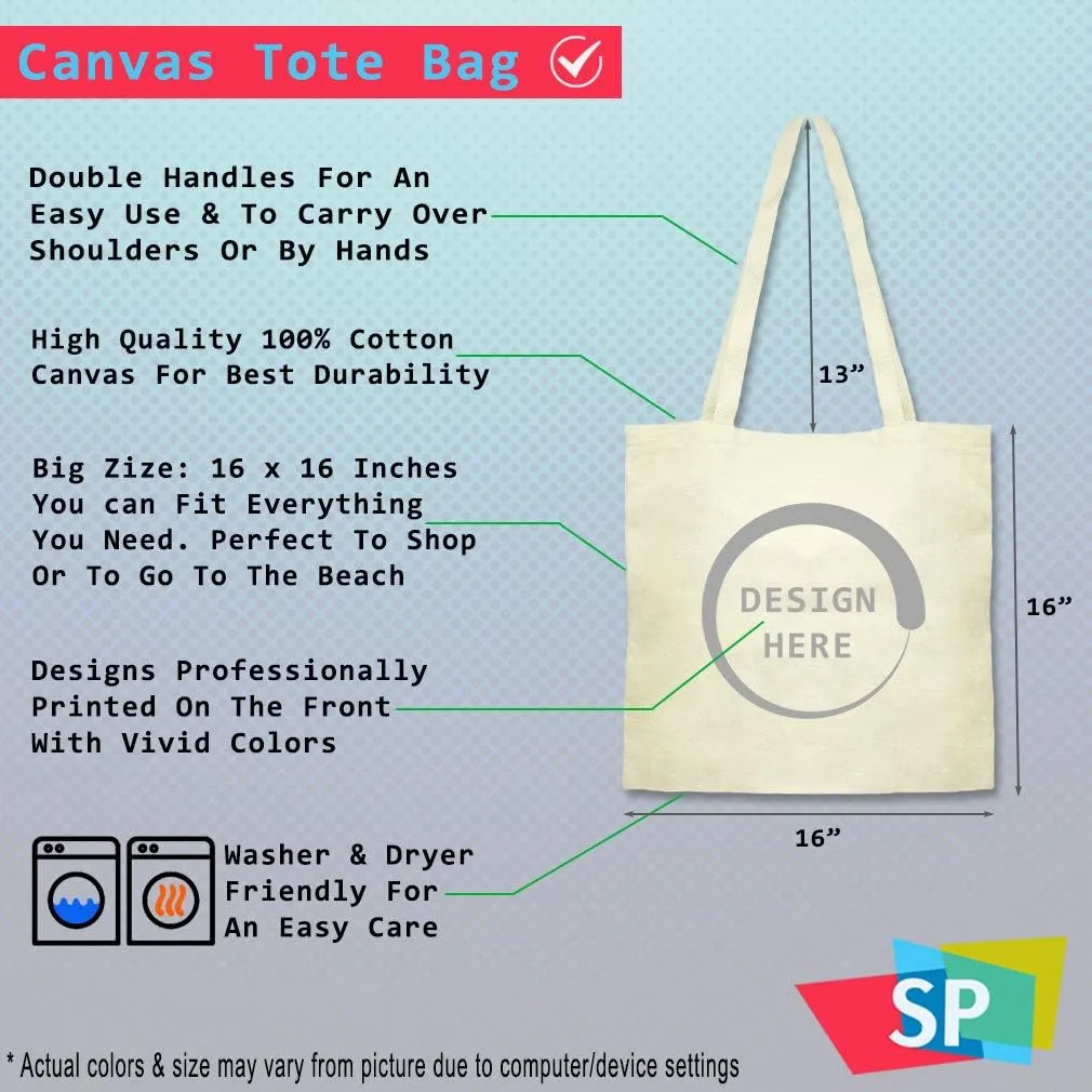Custom Canvas Tote Shopping Bag My Grandkids Have Paws Funny & Novelty Humor Grandkids