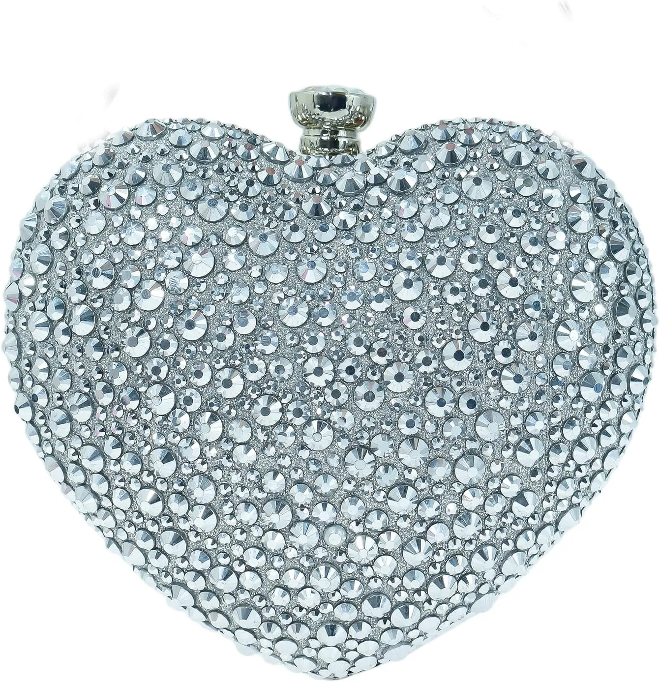 Cute Heart Shape Clutch Purse Mini Love Heart Rhinestone Wedding Handbag Party Women Purse