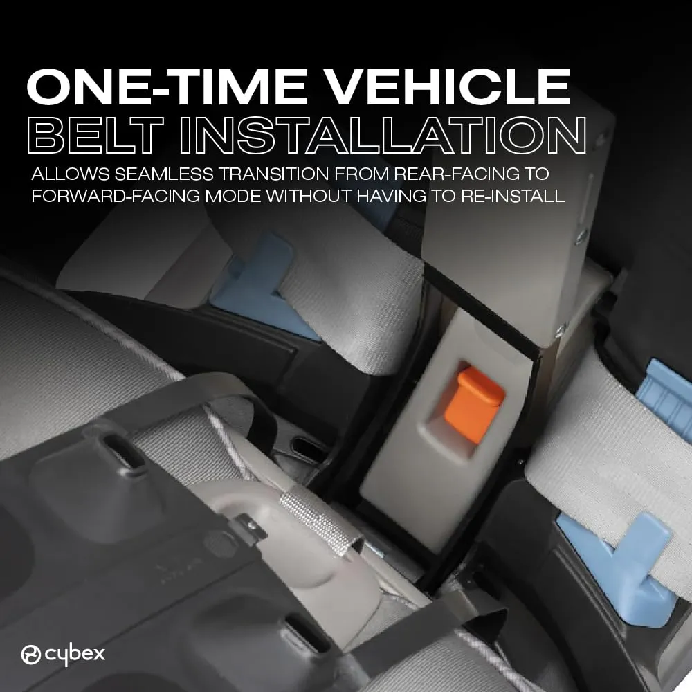 CYBEX Sirona S with SensorSafe, Convertible Car Seat, 360° Rotating Seat, Rear-Facing or Forward-Facing Car Seat, Easy Installation, SensorSafe Chest Clip, Instant Safety Alerts, Manhattan Grey