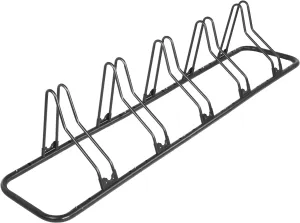 CyclingDeal Bike Rack Floor Parking Bike Stand for up to 6 Bicycles | Indoor, Home & Garage Storage Rack | Stable & Secure Bicycle Stand w/Tire Grooves Up to 29", Holding Plates & Custom Spacing