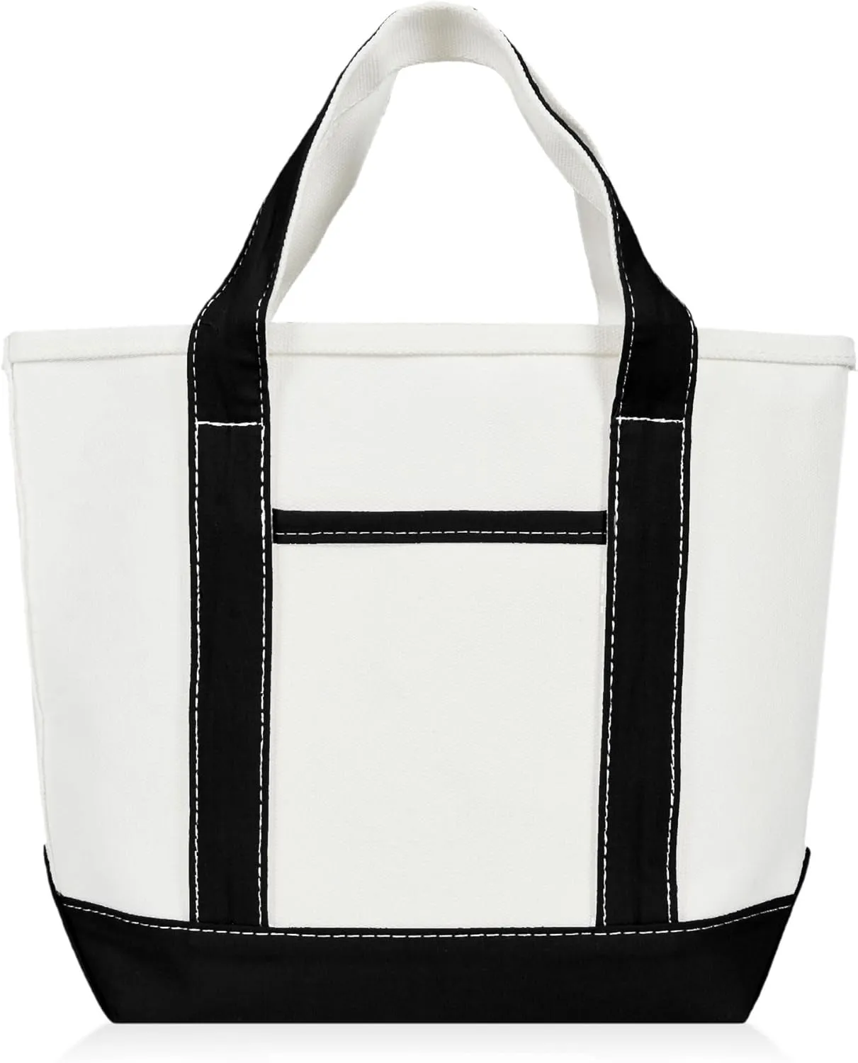 DALIX 14" Mini Small Cotton Canvas Party Favor Wedding Gift Tote Bag in Black