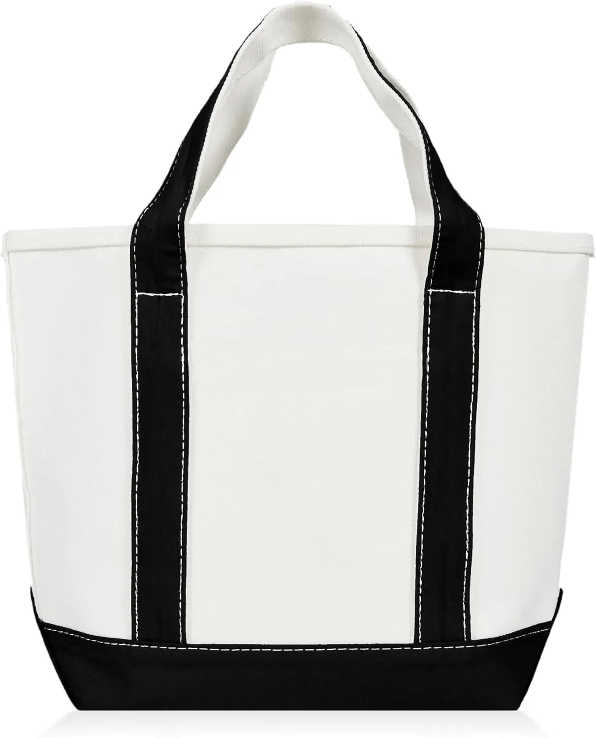 DALIX 14" Mini Small Cotton Canvas Party Favor Wedding Gift Tote Bag in Black
