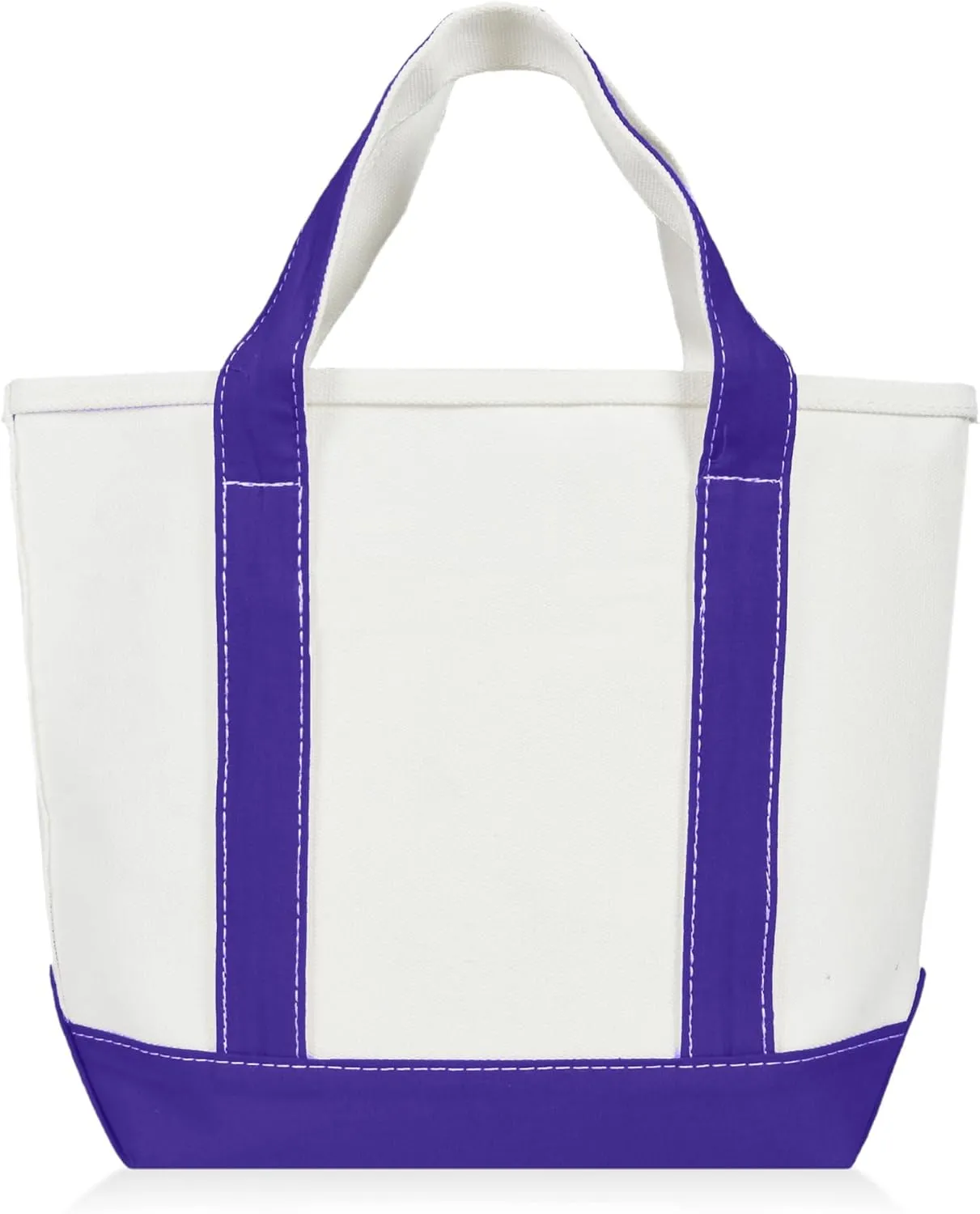DALIX 14" Mini Small Cotton Canvas Party Favor Wedding Gift Tote Bag in Purple