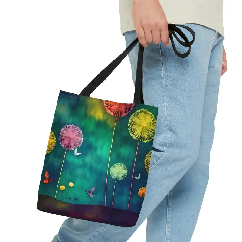 Dazzling Dandelions Dancing Aop Tote Bag