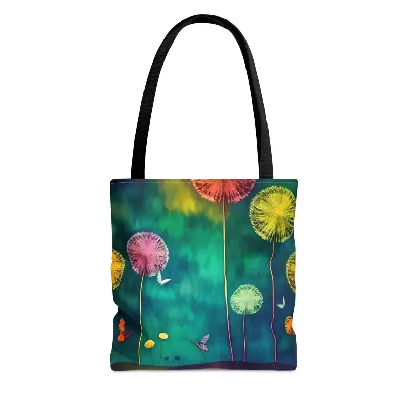 Dazzling Dandelions Dancing Aop Tote Bag
