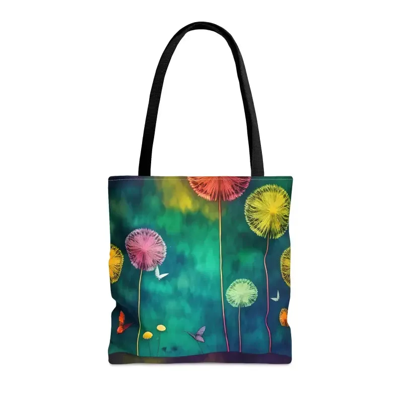 Dazzling Dandelions Dancing Aop Tote Bag