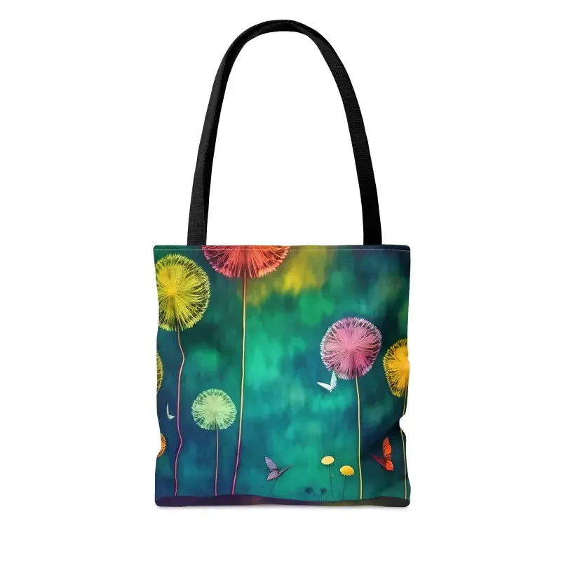 Dazzling Dandelions Dancing Aop Tote Bag