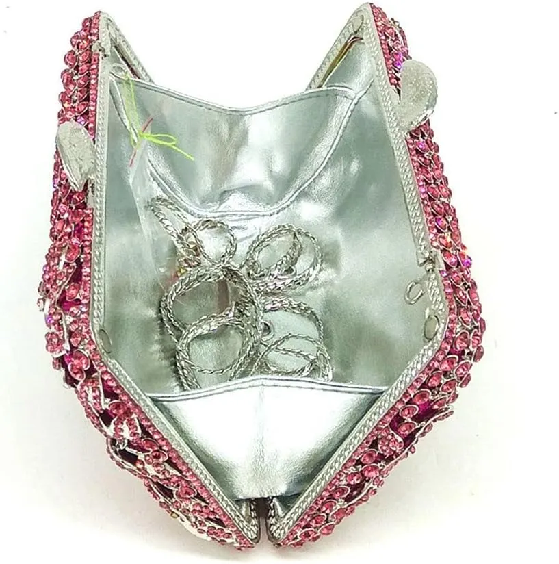 Dazzling Flower Rhinestone Evening Bag Wedding Cocktail Party Clutch Handbags Elegant Women Crystal Purses
