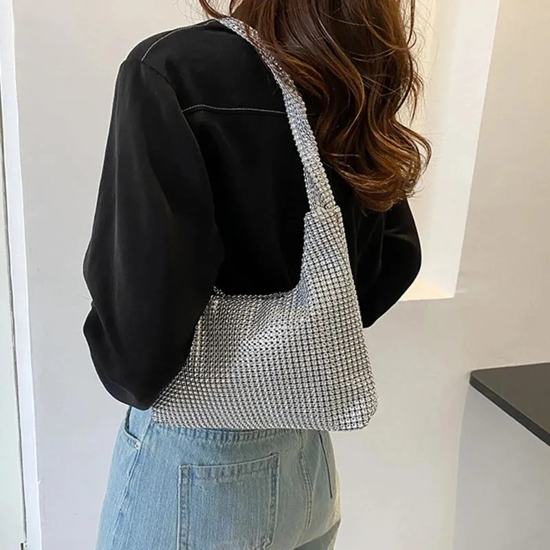 Delicate Rhinestone Shoulder Bag