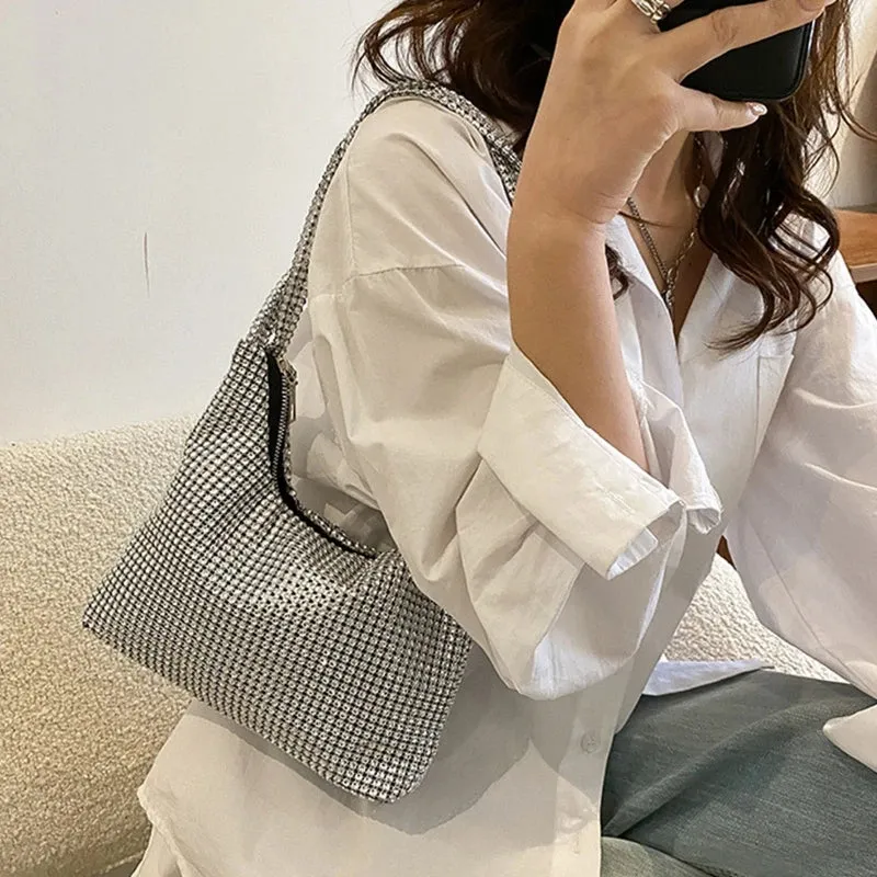 Delicate Rhinestone Shoulder Bag