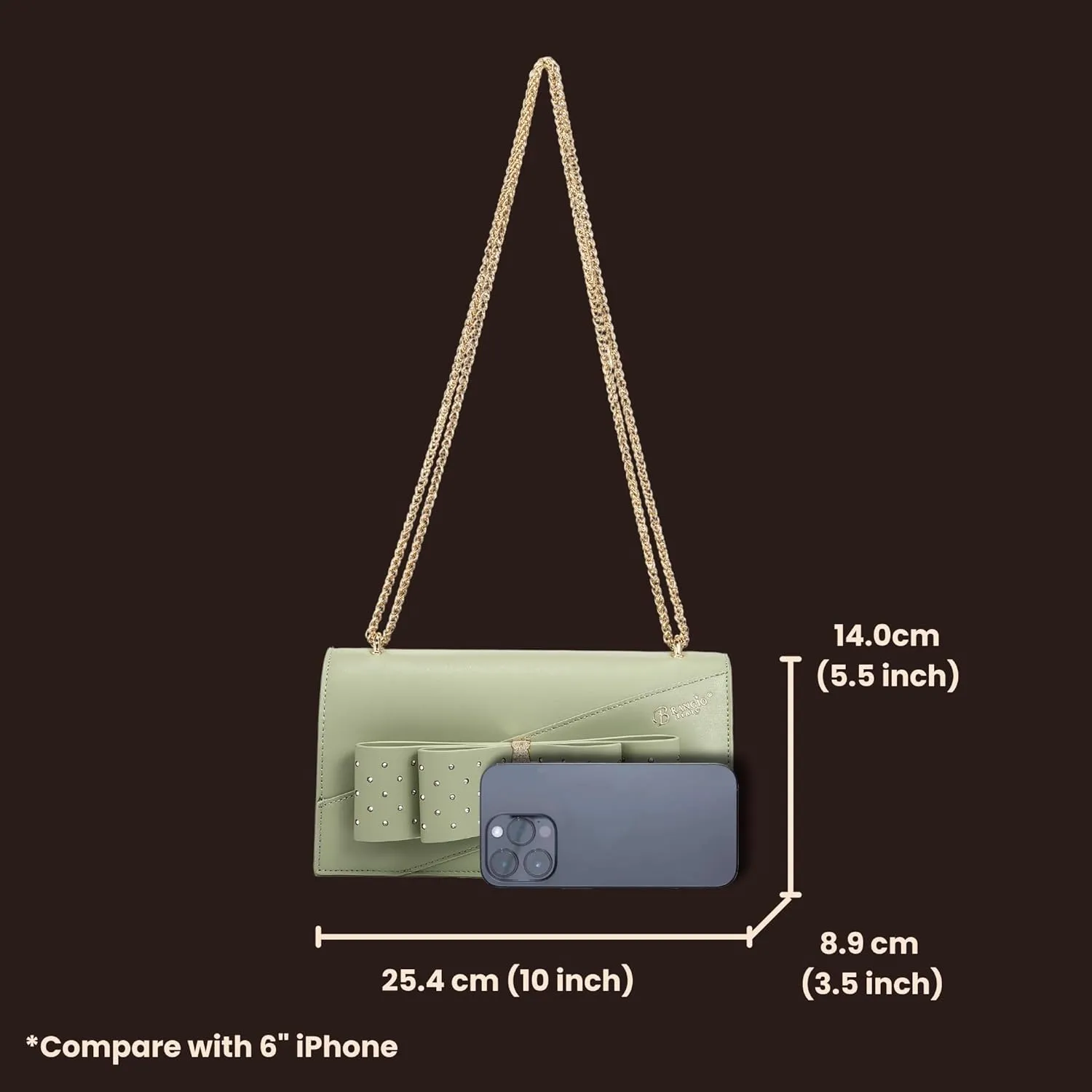 Designer Ribbon Romance Crossbody Clutch with Rhinestones Party and Wedding Evening Bling Purse for Women