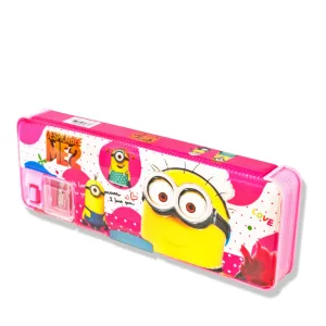 Despicable Me2 Pop-Up Pencil Box Twin Compartment Pink