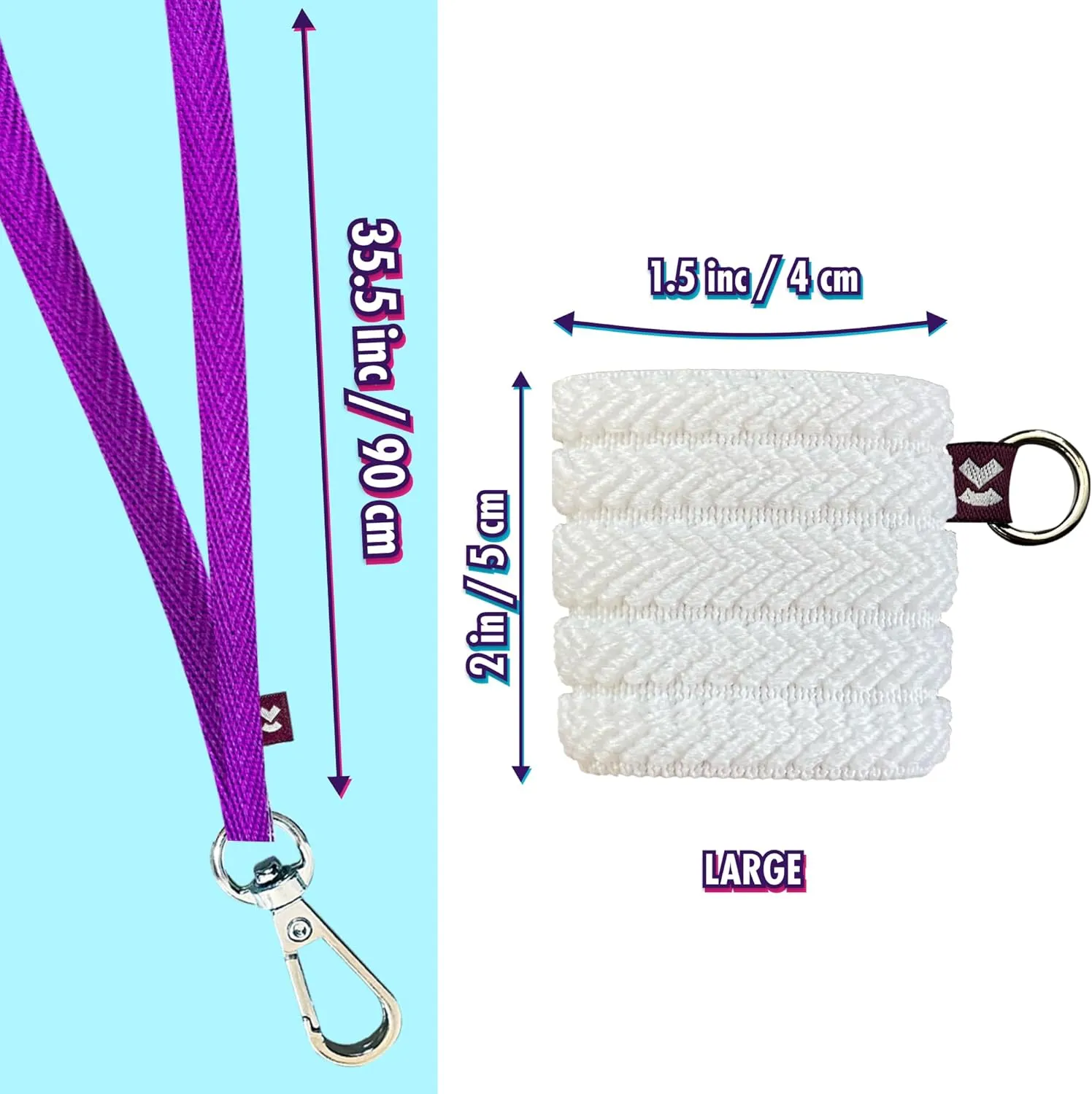 Device Holder with Lanyard, Comfortable Design for E Device, 3 Device Case Sizes for Perfect Fit, Strong Lanyard, High-Strength Elastic Holder (With Lanyard, Purple, Large)